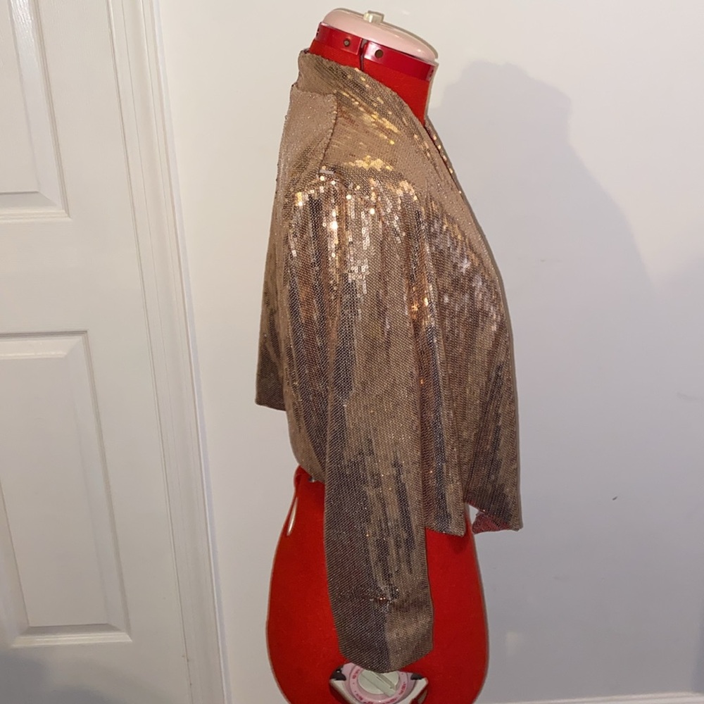 Kardashian Kollection Cropped Rose Gold Blazer - Picture 2 of 7